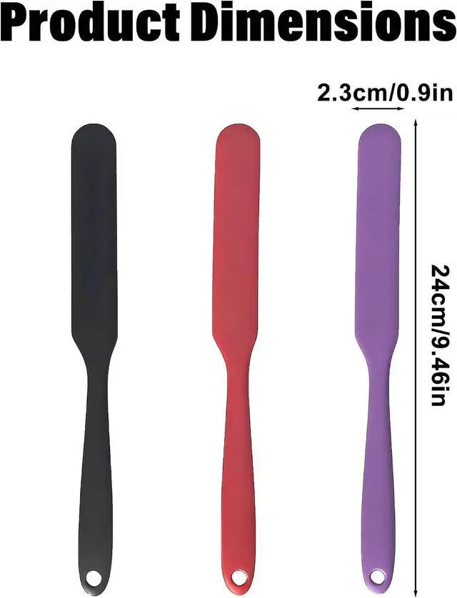 Alt view image 2 of 7 - 3 Pcs Jar SpatulaFood Grade Silicone Spatula,Sourdough SpatulaSpatulas Silicone Heat Resistant,for Mixing, Scraping, and Spreading Cake Butter,Dishwasher Safe, BPA Free