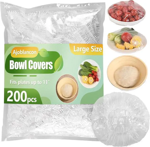Main image of 200pcs Bowl Covers Bread Proofing Reusable Large Shower Caps for Sourdough Bread Baking Rising Elastic Plastic Wrap for food Keep Food Fresh Outdoor Keeping Bags