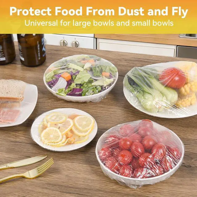Alt view image 2 of 7 - 200pcs Bowl Covers Bread Proofing Reusable Large Shower Caps for Sourdough Bread Baking Rising Elastic Plastic Wrap for food Keep Food Fresh Outdoor Keeping Bags