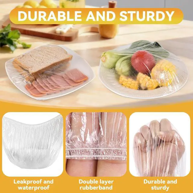 Alt view image 5 of 7 - 200pcs Bowl Covers Bread Proofing Reusable Large Shower Caps for Sourdough Bread Baking Rising Elastic Plastic Wrap for food Keep Food Fresh Outdoor Keeping Bags