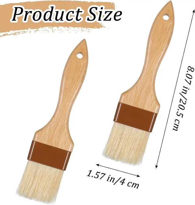 Alt view image 2 of 7 - 2Pcs Basting Brushes for Cooking, Cooking Brush for Oil and Sauce, Suitable for Oil Sauce Kitchen Baking Tools