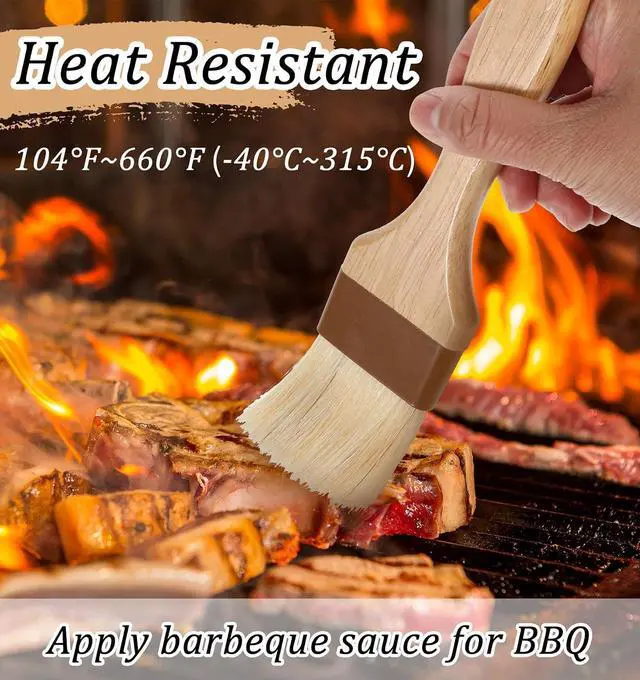 Alt view image 3 of 7 - 2Pcs Basting Brushes for Cooking, Cooking Brush for Oil and Sauce, Suitable for Oil Sauce Kitchen Baking Tools
