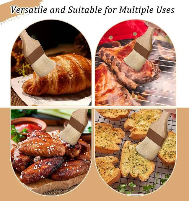 Alt view image 7 of 7 - 2Pcs Basting Brushes for Cooking, Cooking Brush for Oil and Sauce, Suitable for Oil Sauce Kitchen Baking Tools