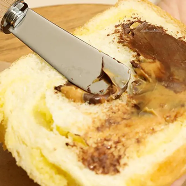 Alt view image 6 of 7 - 10 Piece Small Cheese Spreader Set, Stainless Steel Butter Spreader, Mini Butter Knife Spreader with Wooden Handle for Grill Plates, Sandwiches,Cocktail Spreaders, 4.7 inch