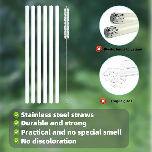 Alt view image 4 of 7 - Straw Replacement for Owala Water Bottle 24 oz 32 oz, Reusable Plastic Straws with 1 Cleaner Brush, BPA-free, Dishwasher Safe, Straw Accessories Compatible with Owala Water Bottle