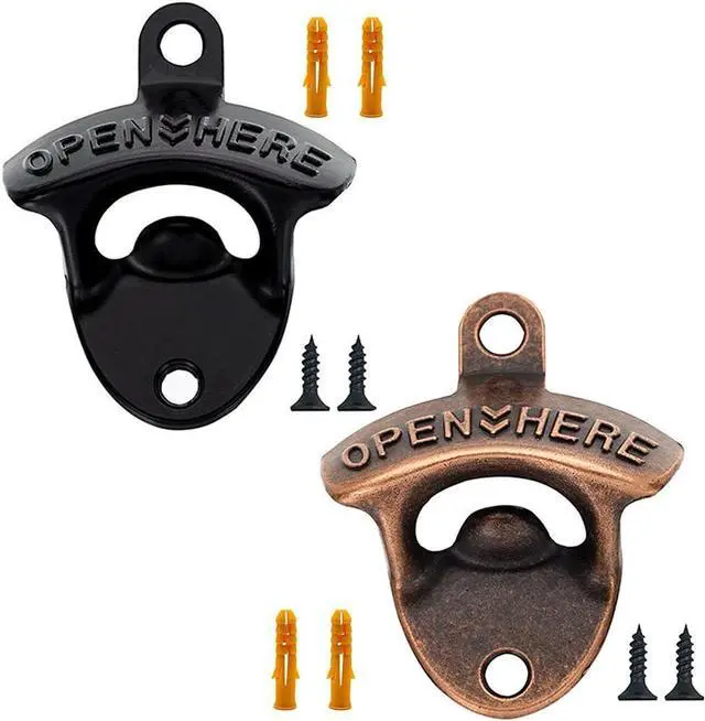 Main image of Beer bottle openers Cast Iron wall mounted bottle opener | (Set of 2With screws)