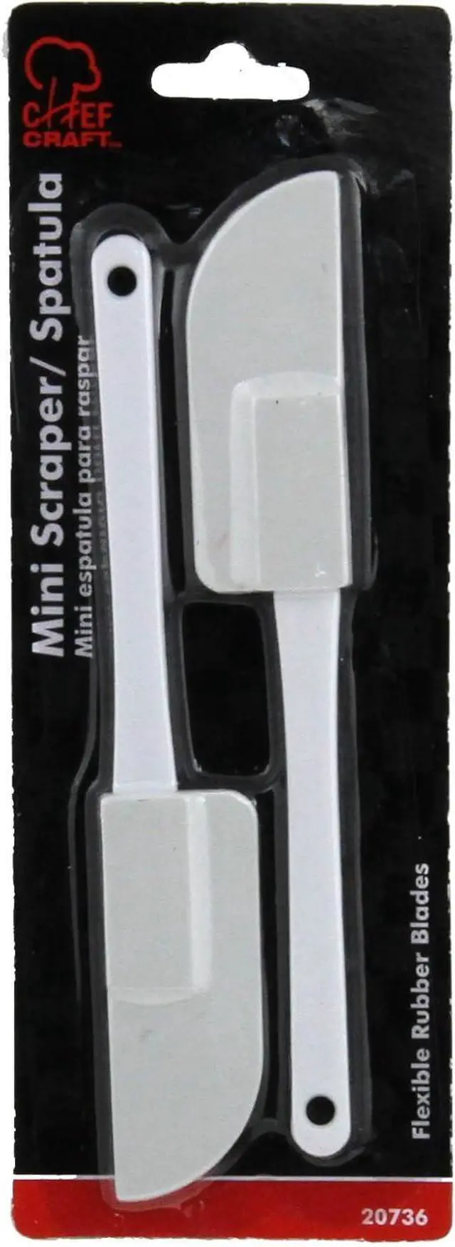 Alt view image 2 of 2 - Chef Craft Select Plastic Mini Spatula Set, 6 inches in length 2 piece set, White