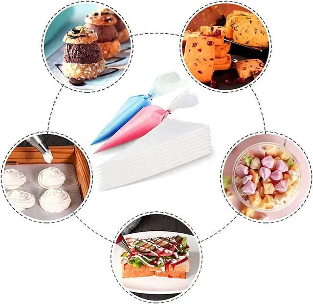 Alt view image 3 of 5 - 100 Pieces Piping Bags Disposable - Tipless Piping Bags | Pastry Bags | Icing Piping Bags | Frosting Bags for Cake Cookies Baking Decorating
