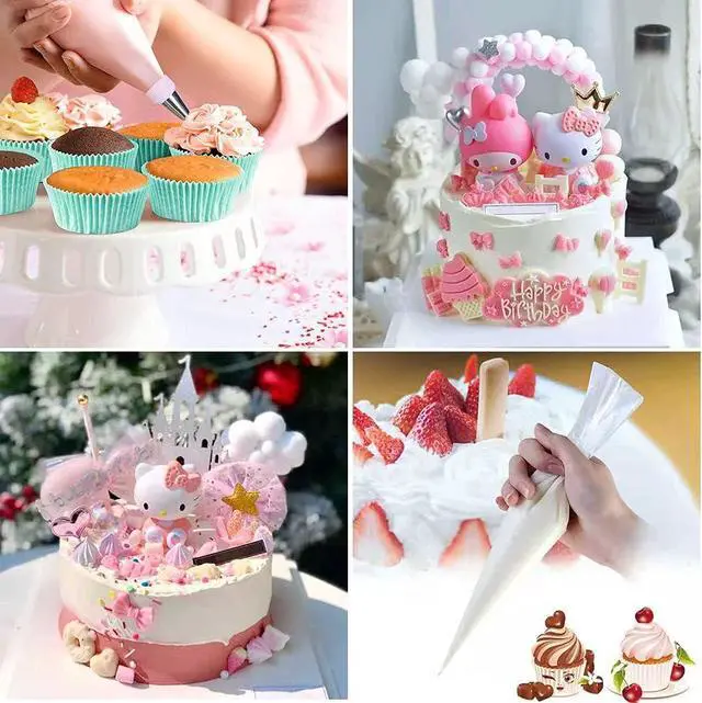 Alt view image 4 of 5 - 100 Pieces Piping Bags Disposable - Tipless Piping Bags | Pastry Bags | Icing Piping Bags | Frosting Bags for Cake Cookies Baking Decorating