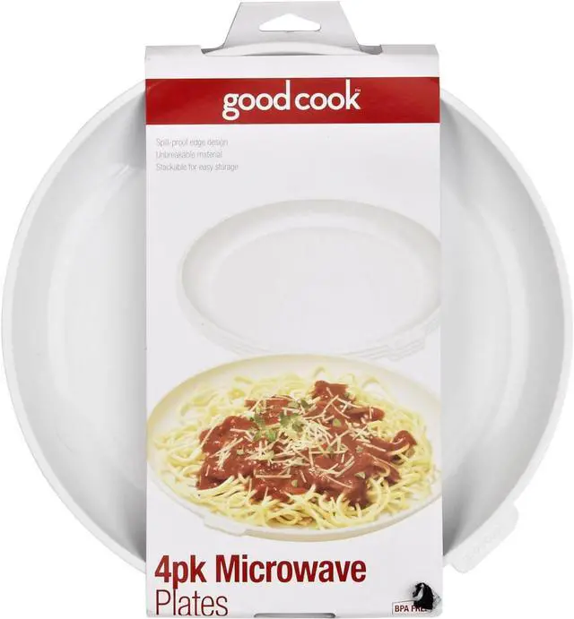 Alt view image 2 of 4 - GoodCook Everyday Microwave Plates Stay-Cool Stackable Lightweight Design, Set of 4