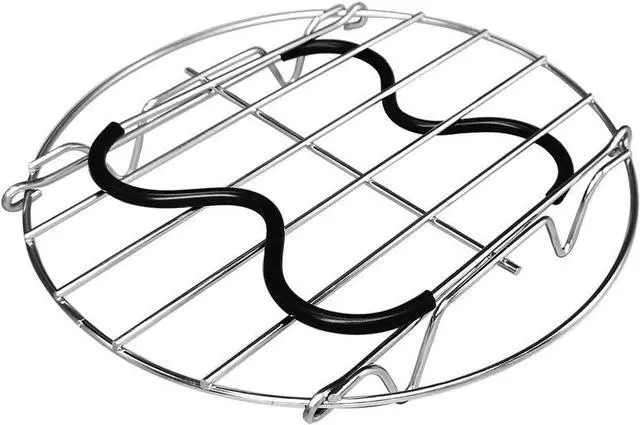 Alt view image 2 of 6 - Trivet with Silicone Handles for Instant Pot 6 Qt 8 Qt, Alamic Instant Pot Trivet with Heat Resistant Silicone Handles, Steamer Rack Trivet for Electric Pressure Cookers 6 Qt 8 Qt