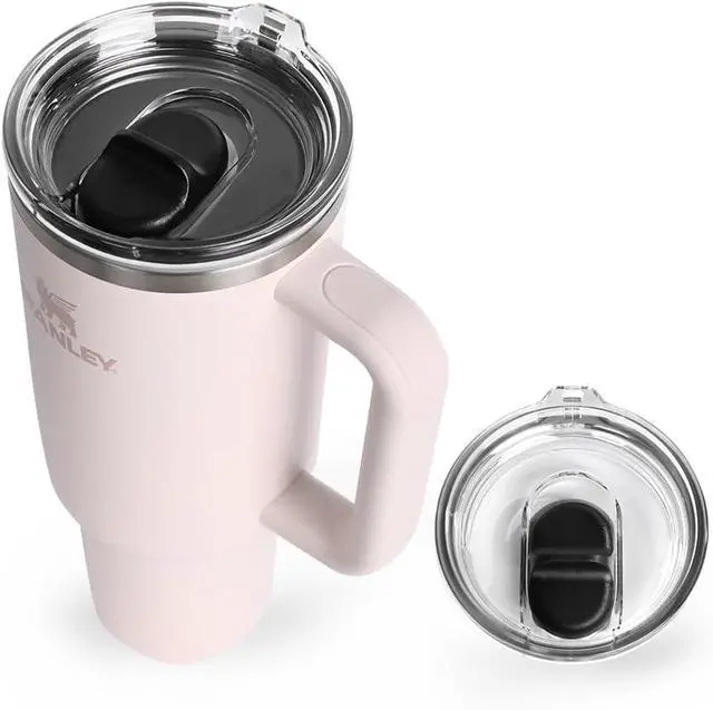 Alt view image 2 of 7 - 40 oz Stronghold Tumbler Lid Replacement/Compatible with Stanley Quencher,Spill Proof &Leak-Proof Tumbler Cover for Stanley Cup Accessories