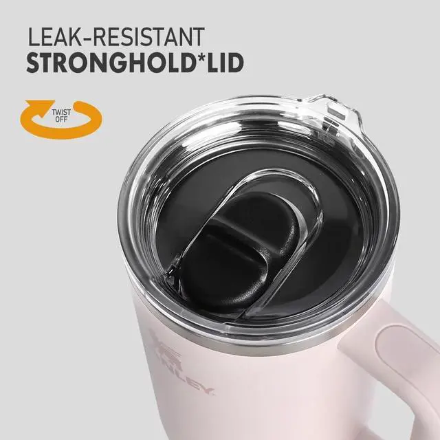 Alt view image 3 of 7 - 40 oz Stronghold Tumbler Lid Replacement/Compatible with Stanley Quencher,Spill Proof &Leak-Proof Tumbler Cover for Stanley Cup Accessories