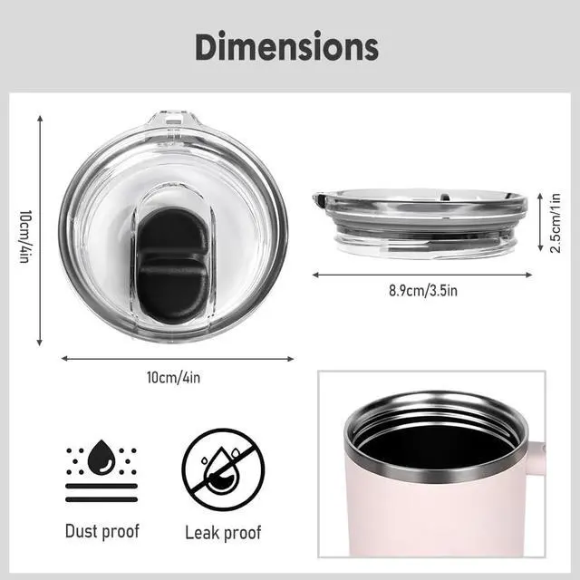 Alt view image 5 of 7 - 40 oz Stronghold Tumbler Lid Replacement/Compatible with Stanley Quencher,Spill Proof &Leak-Proof Tumbler Cover for Stanley Cup Accessories