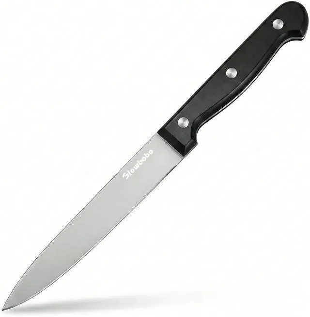 Alt view image 2 of 7 - 5 Inch Paring Knife with Sheath, Ultra Sharp Stainless Steel Utility Knife with Triple Rivet Ergonomic Handle, 4oz Lightweight Small Kitchen Knife for Fruits And Vegetables Peeling & Slicing