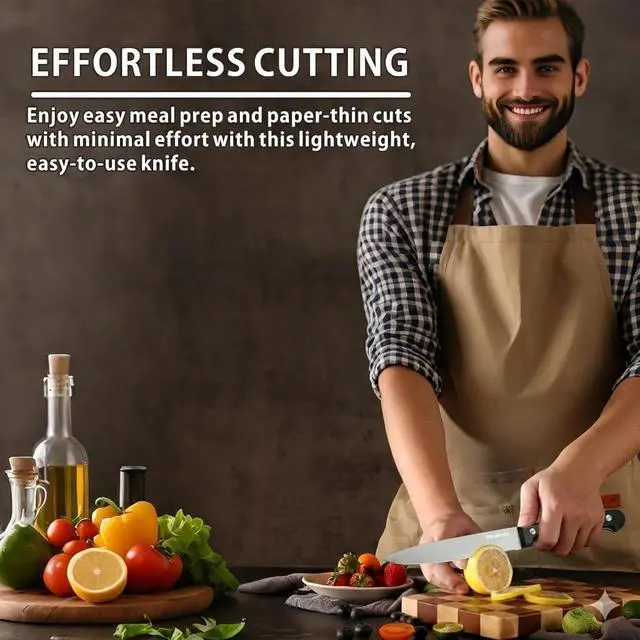 Alt view image 7 of 7 - 5 Inch Paring Knife with Sheath, Ultra Sharp Stainless Steel Utility Knife with Triple Rivet Ergonomic Handle, 4oz Lightweight Small Kitchen Knife for Fruits And Vegetables Peeling & Slicing
