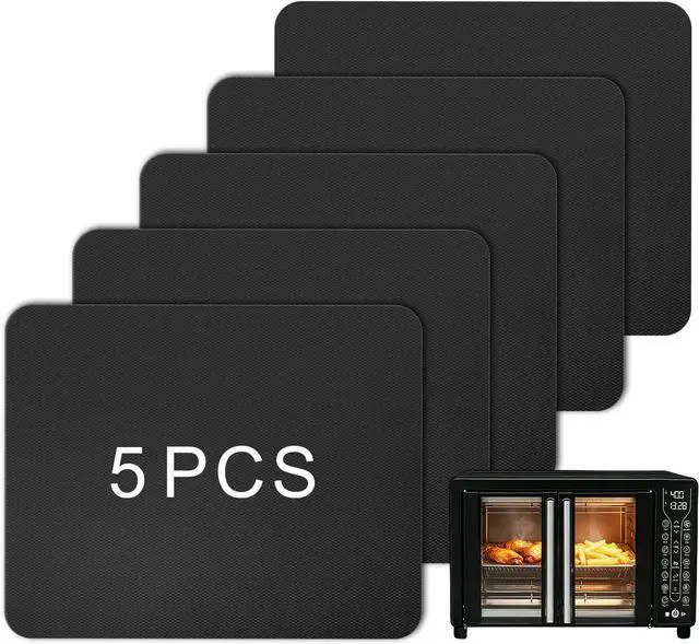 Main image of 5pcs Teflon Air Fryer Liner for Gourmia 25QT GTF7460 Toaster Oven Air Fryer Combo, Reusable Nonstick Oven Mat, Heat Resistant Air Fryer Sheets Compatible with Gourmia French Door Air Fryer Accessories