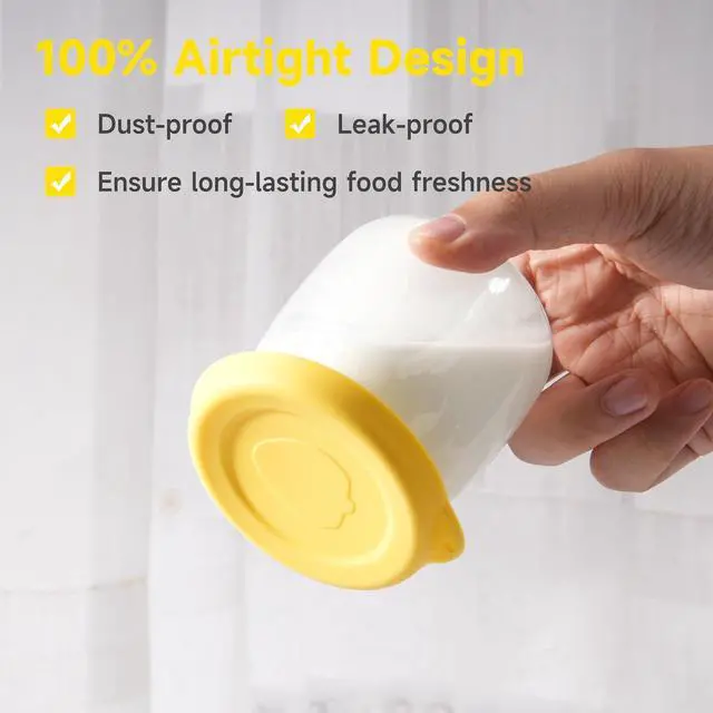 Alt view image 4 of 7 - Ultimate Yogurt Jar Lids Silicone, 8PCs Replacement Lids for Ultimate 6oz Glass Jars, Jar Covers, Ultimate Yogurt Maker Lids, Perfect for Yogurt, Oatmeal, Pudding, Dishwasher Safe(Jars NOT Included)