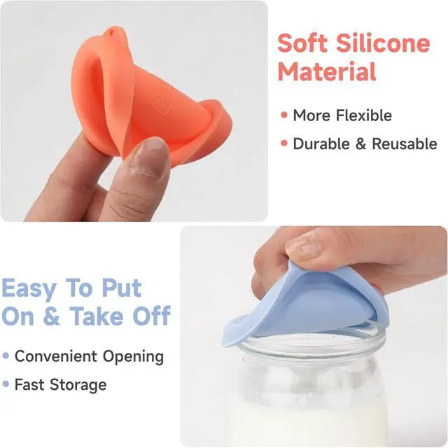 Alt view image 5 of 7 - Ultimate Yogurt Jar Lids Silicone, 8PCs Replacement Lids for Ultimate 6oz Glass Jars, Jar Covers, Ultimate Yogurt Maker Lids, Perfect for Yogurt, Oatmeal, Pudding, Dishwasher Safe(Jars NOT Included)