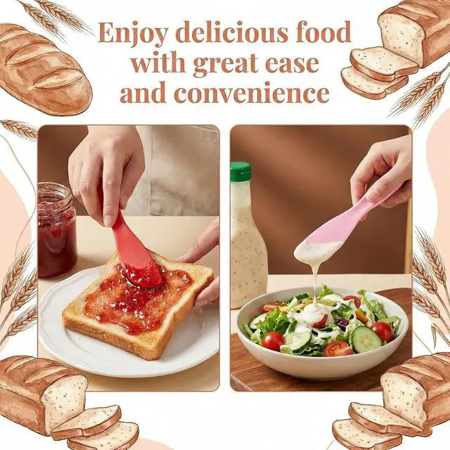 Alt view image 4 of 7 - 8Pcs Colorful Plastic Butter Knife Spreader, Multi Purpose Butter Knives Cheese Spreader Frosting Knives