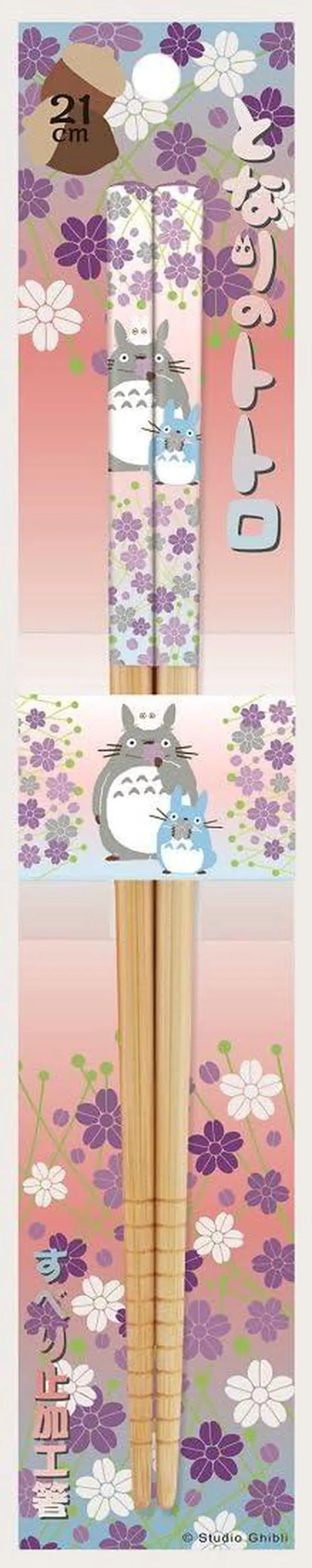 Alt view image 2 of 3 - My Neighbor Totoro Bamboo Chopstick -Anti-Slip Grip for Ease of Use - Authentic Japanese Design - Flowers