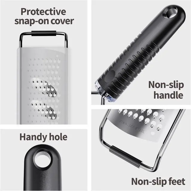 Alt view image 5 of 7 - Cheese Grater with Non-Slip Handle, Extra Coarse Grater,L12" X W2.5"