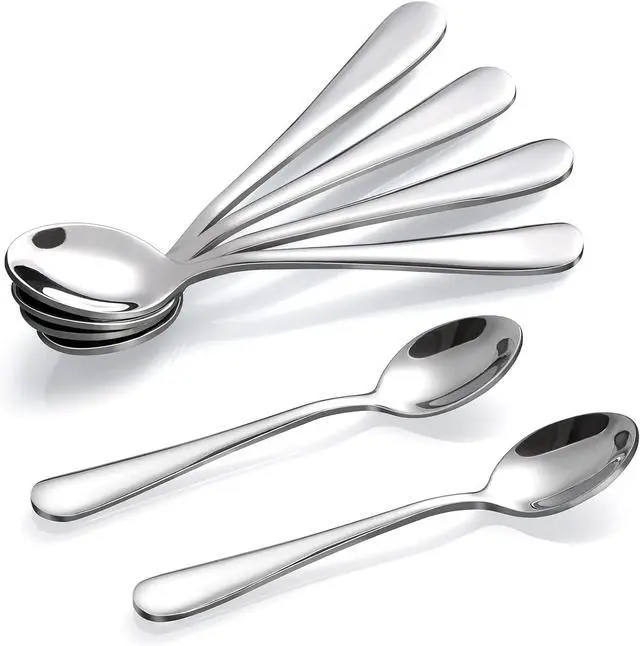 Main image of Hiware 6-Piece Demitasse Espresso Spoons, 4 Inches Stainless Steel Mini Coffee Spoons