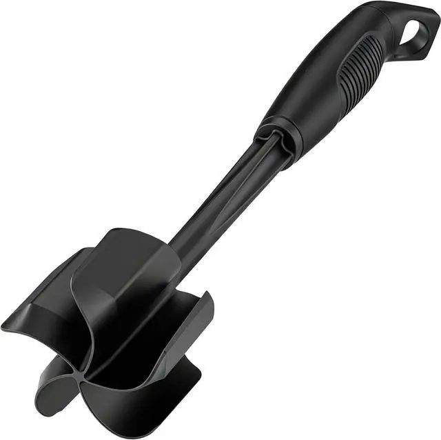 Main image of Ourokhome Meat Chopper and Potato Masher, Heat Resistant Nylon Ground Beef Smasher for Hamburger, 5 Curved Blades Nonstick Mixer & Stirrer, Practical Kitchen Gadgets, Black