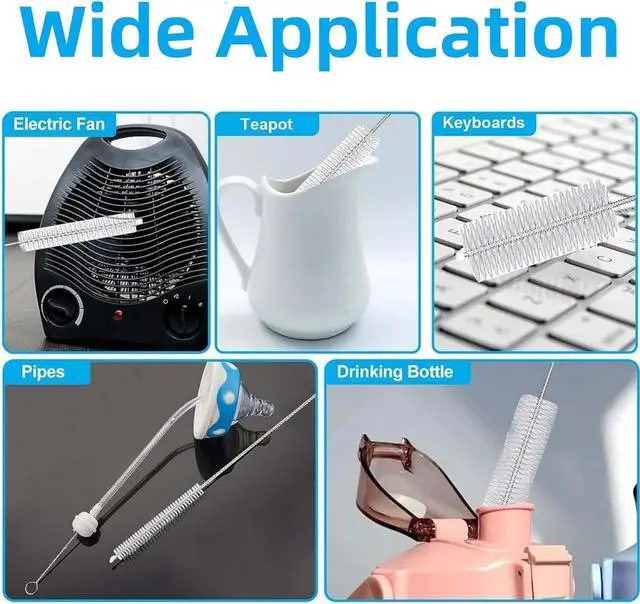 Alt view image 5 of 6 - Replacement Straws Fit for Hydrojug traveler 32 oz, Reusable Plastic,Set of 5 Reusable Straws with 1 Cleaning Brushes (32oz)