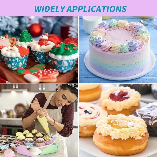 Alt view image 7 of 7 - firstake Disposable Piping Bags 100pcs, 16 Inch Large Pastry Bags for Cake | Burst-Resistant Thickened, Food Grade Clear PE, Non-Slip Grip, Fewer Refills, Tipless for Frosting, Cookies, Royal Icing