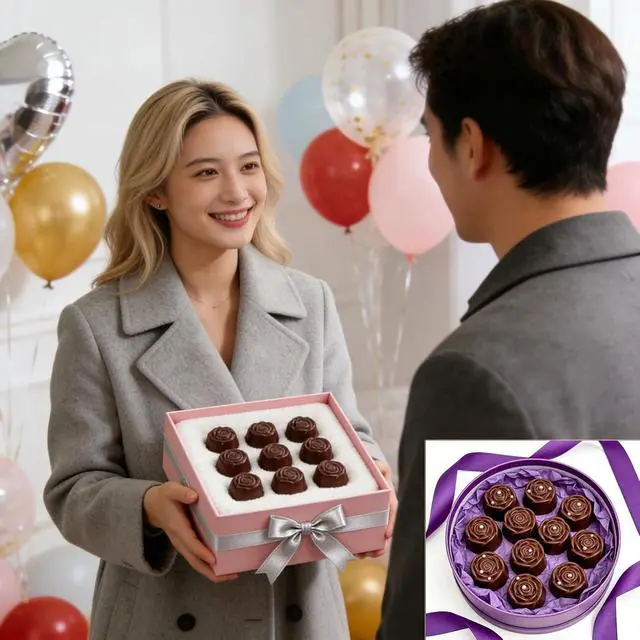 Alt view image 7 of 7 - 2Packs Silicone Valentine Chocolate Molds 10-Cavity Rose-Shaped | Reusable Candy Mold for Truffles, Ice Cubes, Oskrieel Soap - Heat Resistant (-40°F to 446°F)