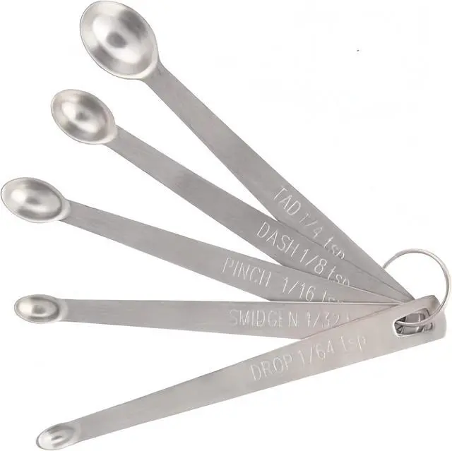 Main image of LIUSM Mini Stainless Steel Measuring Spoons Set (Set of 5)