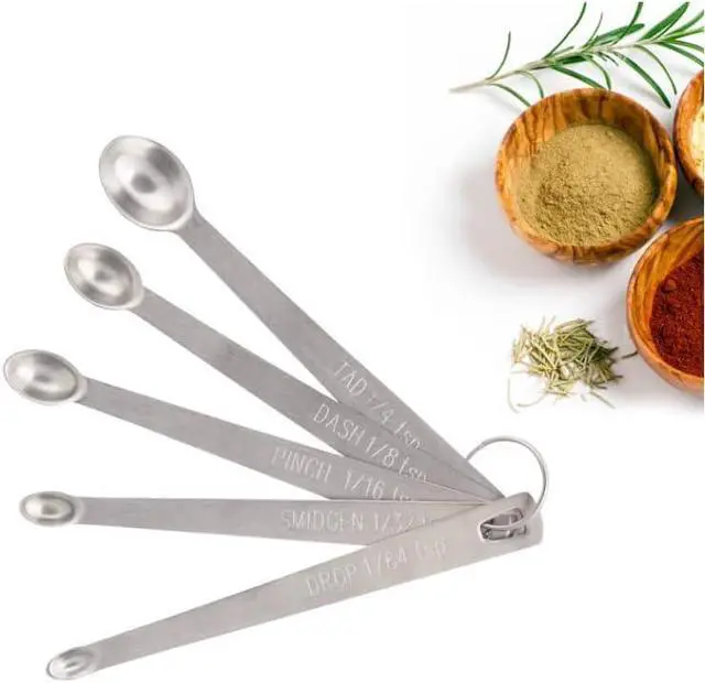 Alt view image 3 of 5 - LIUSM Mini Stainless Steel Measuring Spoons Set (Set of 5)