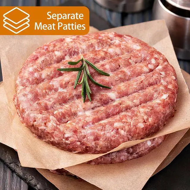 Alt view image 5 of 7 - Ninsula 400PCS Patty Paper, 6x6 In Unbleached Parchment Paper Squares, Non-Stick Hamburger Patty Paper for Separating Burgers, Butter, Cookies, Freezing, Baking and Candy Wrapper