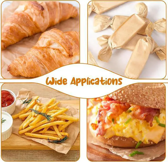 Alt view image 6 of 7 - Ninsula 400PCS Patty Paper, 6x6 In Unbleached Parchment Paper Squares, Non-Stick Hamburger Patty Paper for Separating Burgers, Butter, Cookies, Freezing, Baking and Candy Wrapper