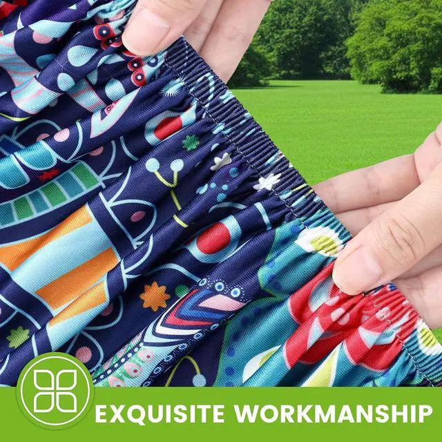 Alt view image 4 of 7 - Smiry Spandex Fitted Tablecloth for 6 Foot Rectangle Tables, Washable Picnic Table Cover with Elastic, Stretch Reusable Table Cloth for Outdoor, Camping, Dining & Kitchen (Paisley, 30"x72")