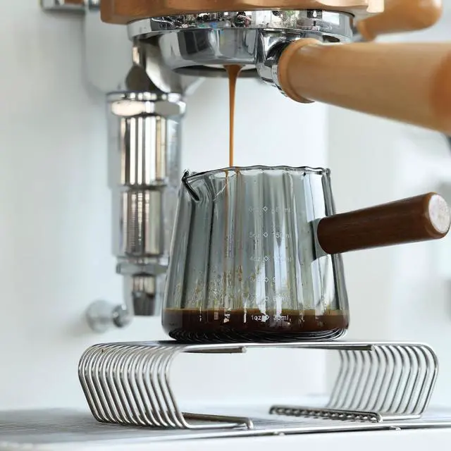 Alt view image 3 of 7 - Olvini Espresso Cups 6oz, Espresso Accessories, Espresso Shot Cups with V-Shaped Pour Spout, Espresso Shot Glass, Coffee Measuring Cup with Handle, Grey