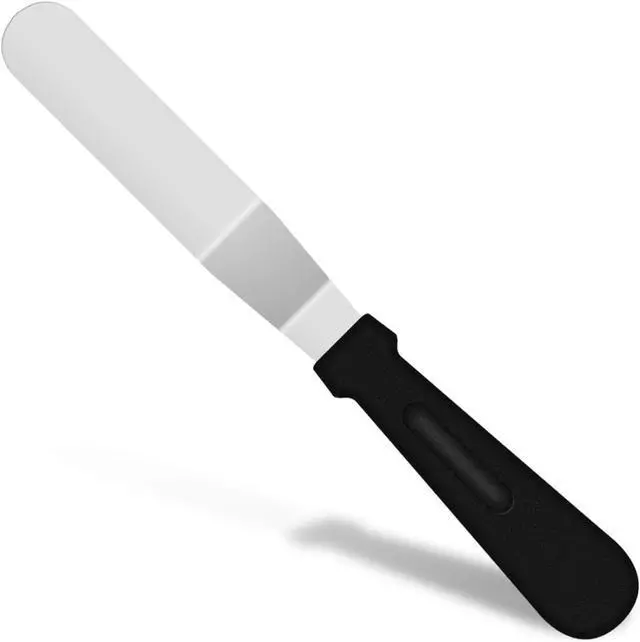 Main image of Icing Spatula, Offset Spatula, Stainless Steel with PP Plastic Handle Cake Decorating Frosting Spatula