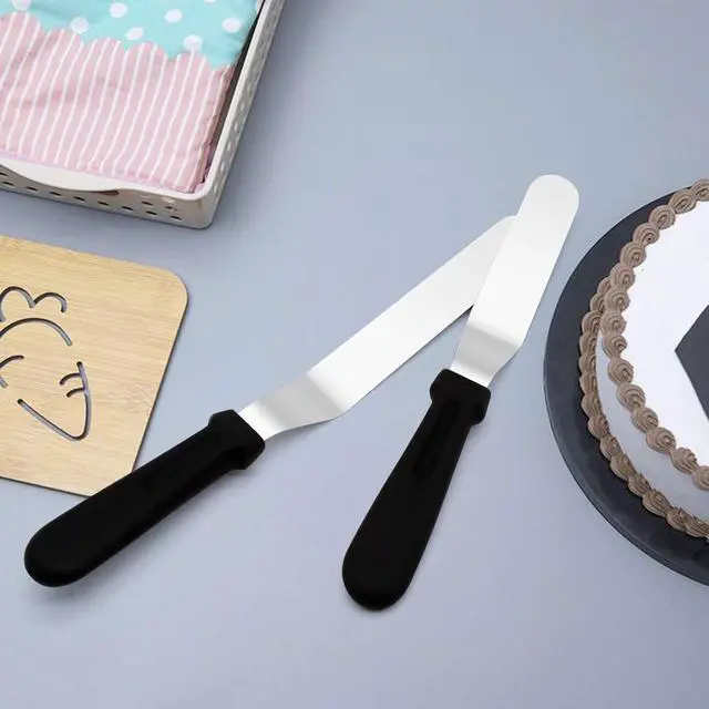 Alt view image 7 of 7 - Icing Spatula, Offset Spatula, Stainless Steel with PP Plastic Handle Cake Decorating Frosting Spatula