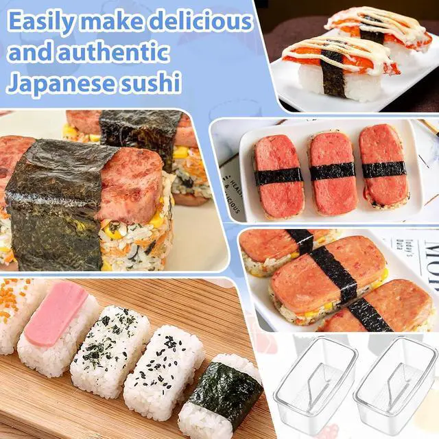 Alt view image 6 of 7 - Musubi Press Mold Kit with Slicer for SPAM, 2 Pack Hawaiian Sushi Rice Press Maker for Onigiri (Non-Stick, Easy Clean)