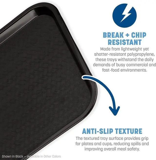 Alt view image 5 of 7 - Carlisle Cafe Tray, Fast Food Restaurant Tray, 14 x 18, 1 Ct, Blue