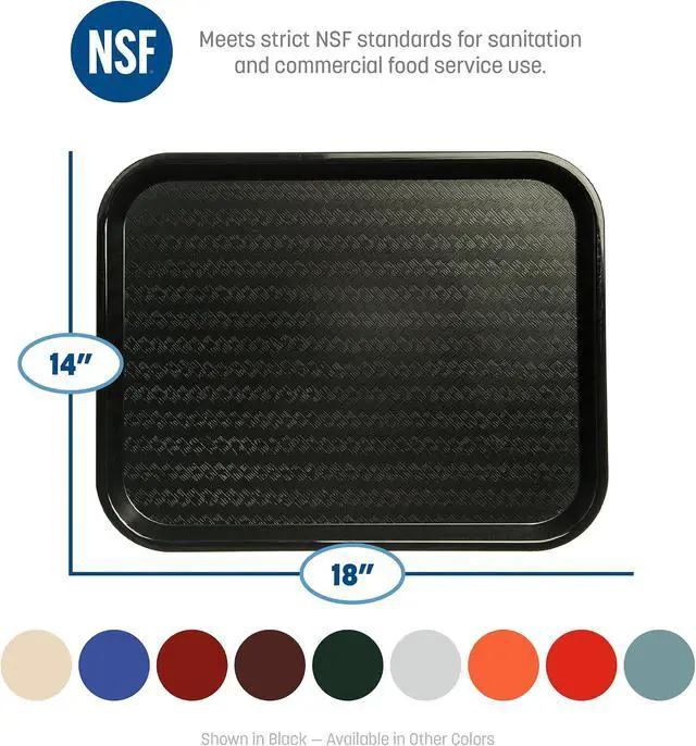 Alt view image 3 of 7 - Carlisle Cafe Tray, Fast Food Restaurant Tray, 14 x 18, 1 Ct, Blue