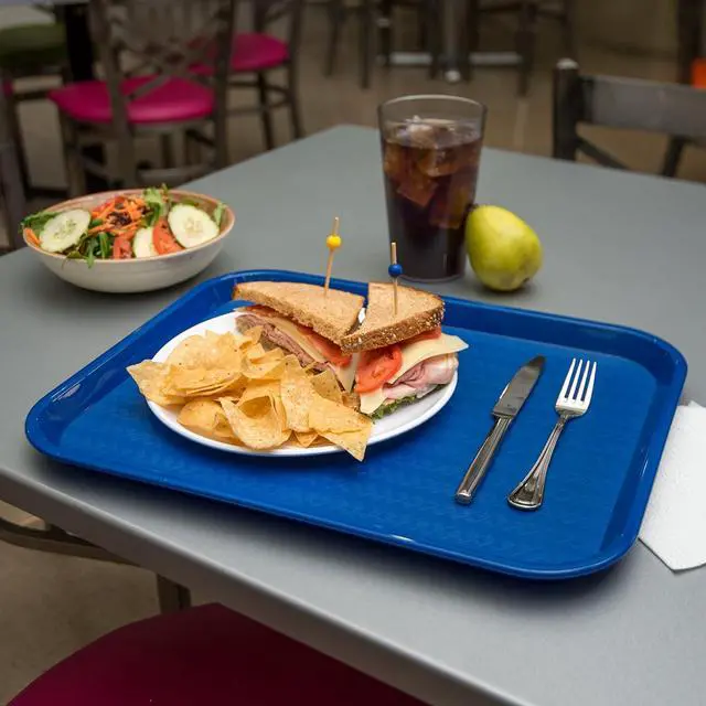 Alt view image 7 of 7 - Carlisle Cafe Tray, Fast Food Restaurant Tray, 14 x 18, 1 Ct, Blue