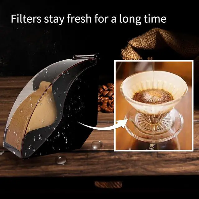 Alt view image 3 of 6 - PADELE Coffee Filter Holder, Black | Organizer, Coffee Station Accessoriesconecoffee filterscoffee filter storagecoffee filter container