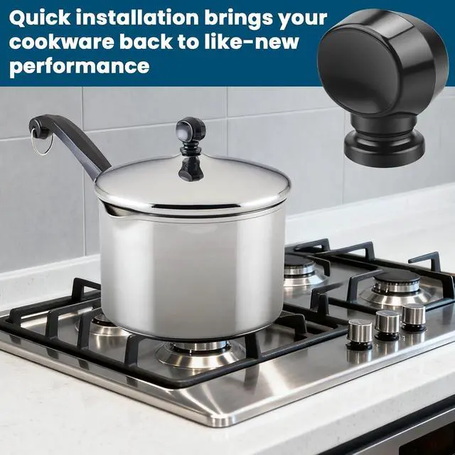 Alt view image 4 of 7 - P08-035 Fry Pan Lid Knob for Farberware Pot and Pan Lid | P08-035 Pot Lid Handle Compatible with Farberware Frying Pan, Skillet, Saucepan, Cooking Pot, Saute Lids.