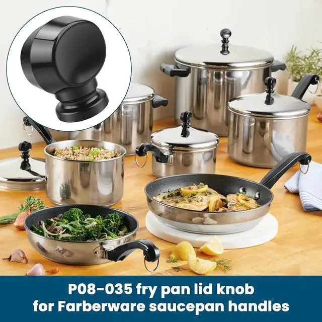 Alt view image 5 of 7 - P08-035 Fry Pan Lid Knob for Farberware Pot and Pan Lid | P08-035 Pot Lid Handle Compatible with Farberware Frying Pan, Skillet, Saucepan, Cooking Pot, Saute Lids.
