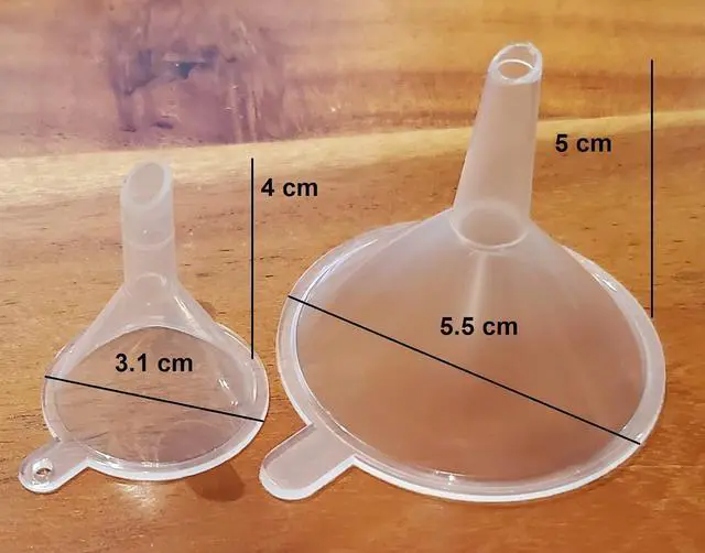 Alt view image 3 of 4 - Funnels Variety Set of 5 Mini, Small to Larg Plastic Funnel for Kitchen Liquid Spices Powder Cosmetic Lotion Essential Oils