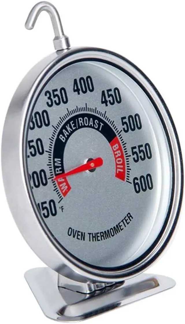 Alt view image 4 of 7 - Oven Thermometer Extra Large 3" with Easy-Read Dial | 150-600F Pro Accurate Temp Gauge for Kitchen, Baking, Grill & Meat | Hang or Stand for Gas/Electric Ovens