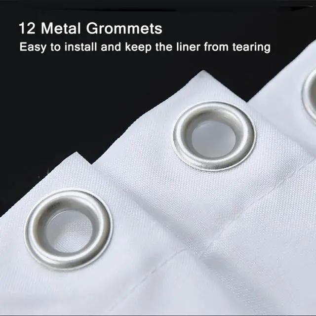 Alt view image 2 of 6 - LLSCL Fabric Shower Curtain Liner with Magnets, Waterproof Hotel Quality, 72 x 72 Machine Washable