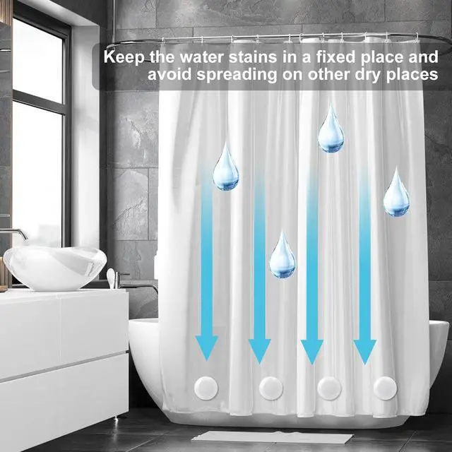 Alt view image 7 of 7 - 12 PCS Shower Curtain Weights Magnetic Curtain Magnets | Heavy Duty Shower Curtain Weights Help Keep Curtain Liners in Place, Also Suitable for Drapery, Flags and Tablecloths